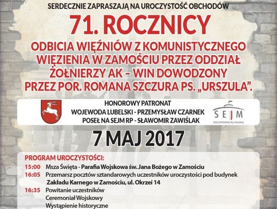 Rocznica odbicia żołnierzy AK z zamojskiego więzienia