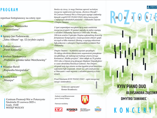 "Roztocze Muzyki" - koncert zespołu KYIV PIANO DUO