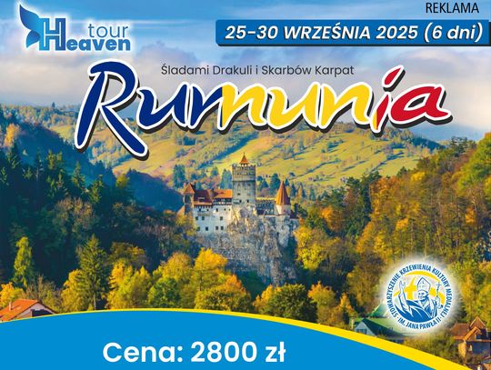 Rumunia 25-30 września 2025 r. (6 dni)