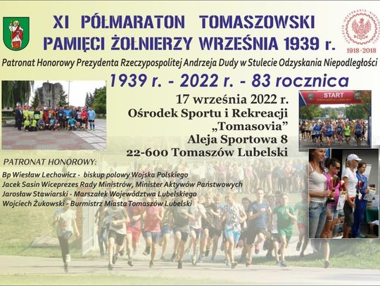  Ruszyły zapisy na XI Półmaraton Tomaszowski Pamięci Żołnierzy Września 1939 r.