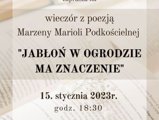 Spotkanie autorskie z poetką Marzeną Mariolą Podkościelną