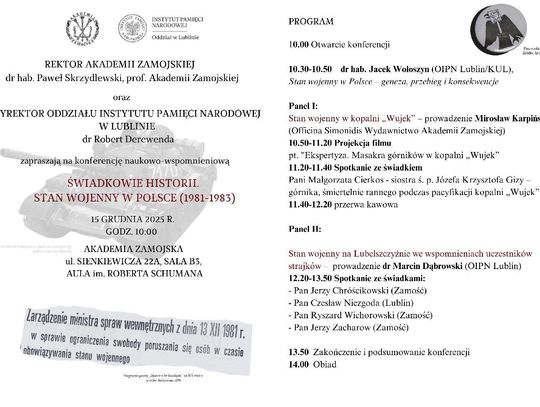 ,,Świadkowie Historii. Stan Wojenny w Polsce (1981-1983)"