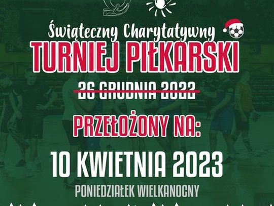 Świąteczny Turniej Charytatywny odbędzie się w kwietniu 