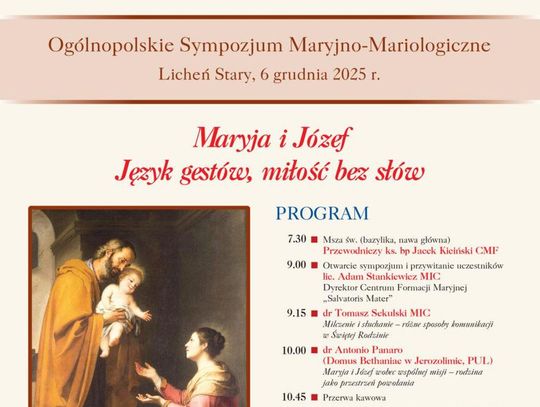 Sympozjum Maryjno-Mariologiczne „Maryja i Józef. Język gestów, miłość bez słów”