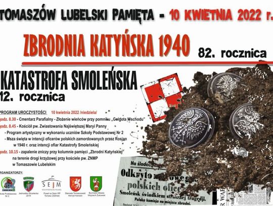 Tomaszów Lubelski pamięta - rocznica zbrodni katyńskiej i katastrofy smoleńskiej 