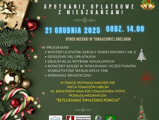 Tomaszów. Zaproszenie na miejską wigilię