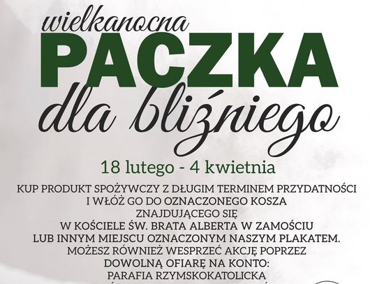 Trwa akcja "Paczka dla bliźniego" 2026