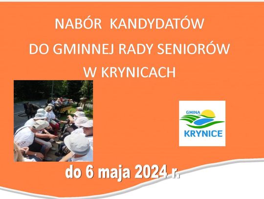 Trwa nabór do Rady Seniorów w gminie Krynice