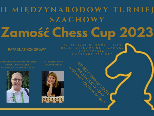 Trwają zapisy na Międzynarodowy Turniej Szachowy Zamość Chess Cup 2023