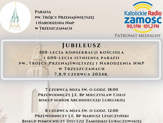 Uroczystości jubileuszowe w parafii Trzeszczany