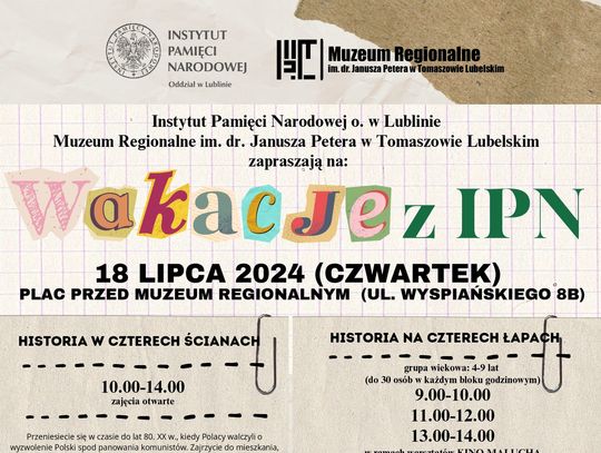 Wakacje z IPN w tomaszowskim muzeum