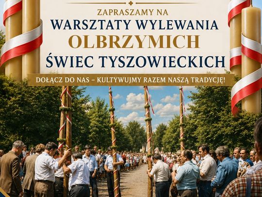 Warsztaty wylewania olbrzymich świec w Tyszowcach