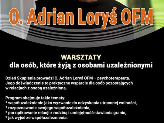 Warsztaty z o. Lorysiem już wkrótce 