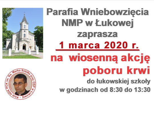 Wiosenna akcja poboru krwi w Łukowej