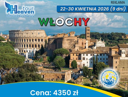 WŁOCHY 22-30.04.2026 r. (9 dni)