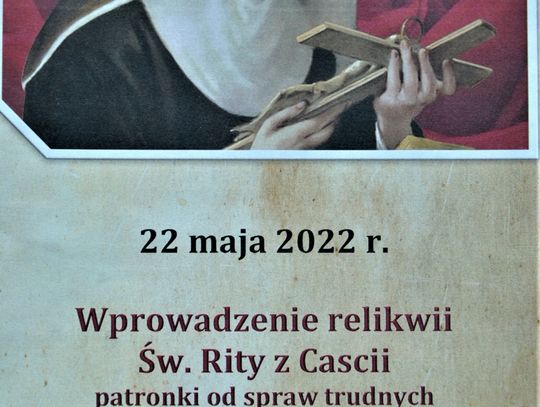 Wprowadzenie relikwii św. Rity do Sanktuarium Matki Bożej Szkaplerznej w Tomaszowie Lubelskim