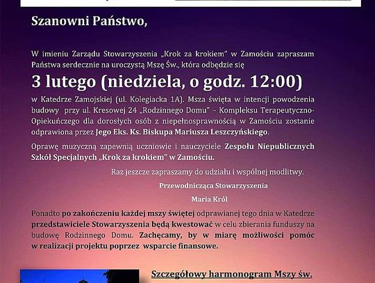 Wspomóżmy budowę Domu Rodzinnego