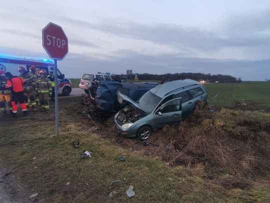 Wypadek na skrzyżowaniu dróg