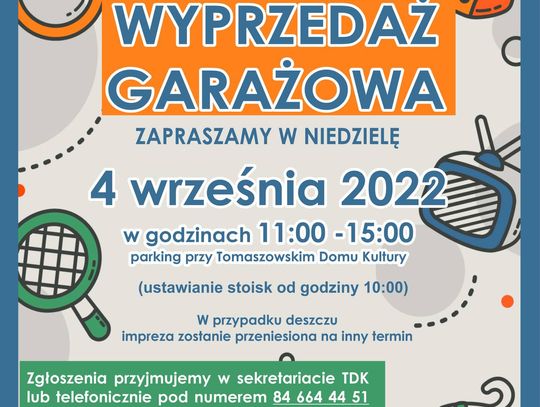 Wyprzedaż garażowa w Tomaszowie