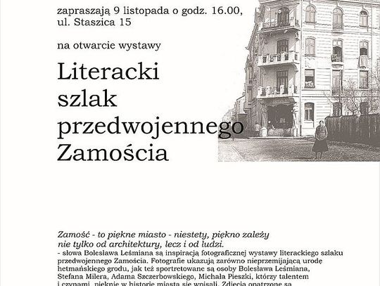 Wystawa 'Literacki szlak przedwojennego Zamościa'