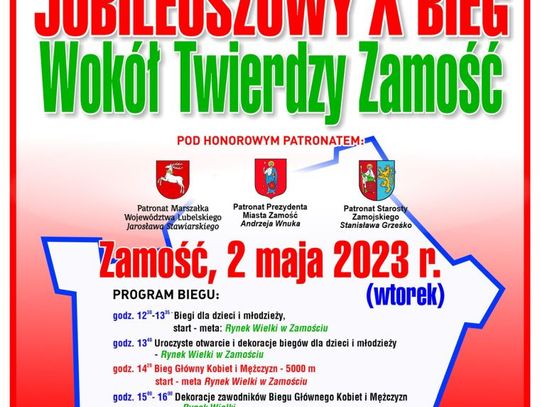 X Bieg wokół Twierdzy Zamość już 2 maja ze startem i metą na Rynku Wielkim