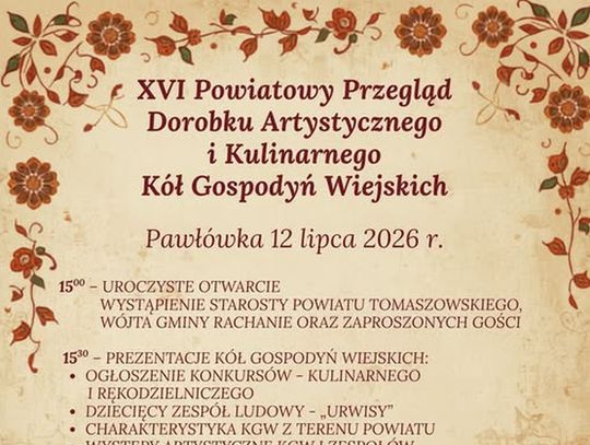 XVI Powiatowy Przegląd Dorobku Artystycznego i Kulinarnego Kół Gospodyń Wiejskich