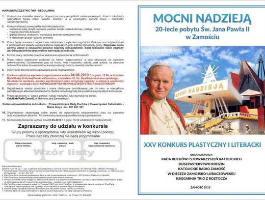 XXV konkurs Plastyczny i Literacki Mocni Nadzieją