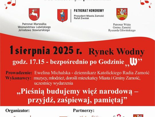 "Z młodej piersi się wyrwało...". Wspólne śpiewanie pieśni patriotycznych w Zamościu