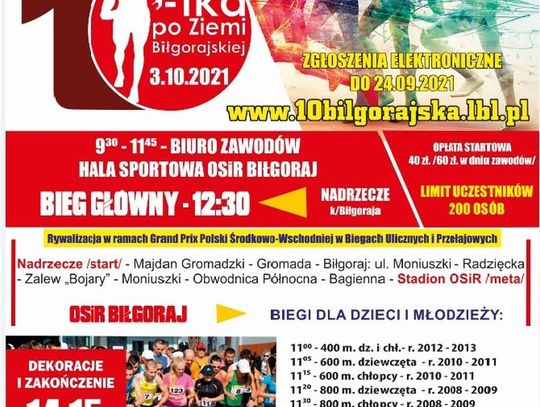 Zachęcamy do zapisów na Bieg Uliczny do Biłgoraja