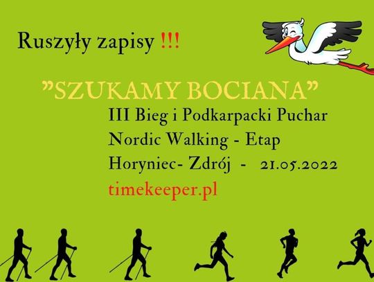 Zapisy na III Bieg i Nordic Walking „Szukamy Bociana"