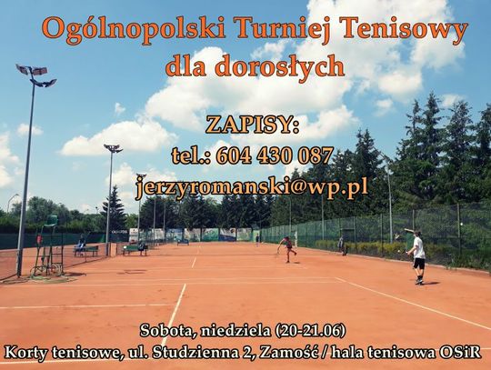 Zapisy na tenisowy turniej