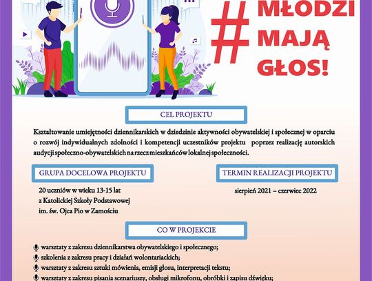 Zaproszenie do udziału w projekcie #MŁODZI MAJĄ GŁOS!