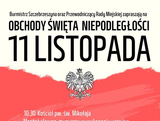 Zaproszenie na Obchody Święta Niepodległości do Szczebrzeszyna