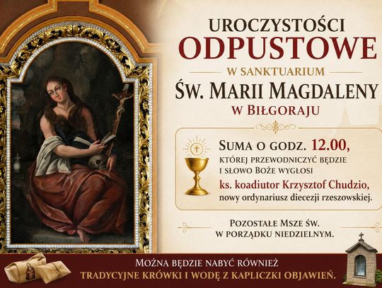 Zaproszenie na odpust do biłgorajskiego sanktuarium