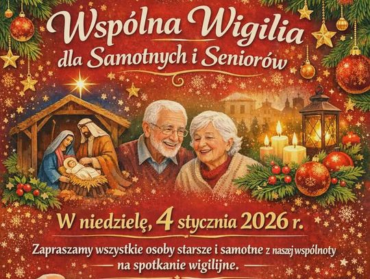 Zaproszenie na spotkanie wigilijne dla seniorów i osób samotnych z katedralnej wspólnoty