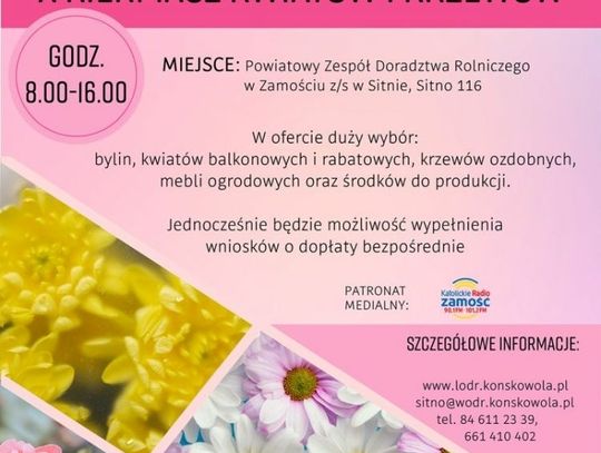 Zaproszenie na X Kiermasz Kwiatów i Krzewów w Sitnie