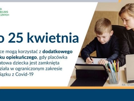 Zasiłek na opiekę przedłużony do 25 kwietnia