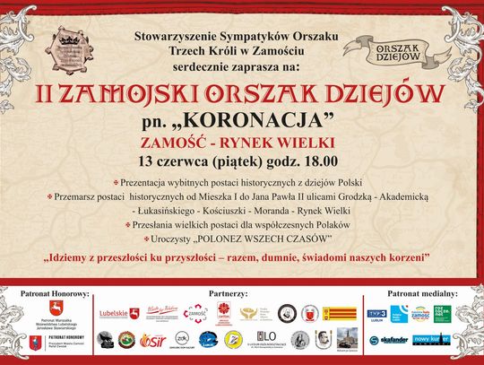 Zbiża się II Zamojski Orszak Dziejów