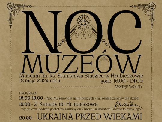 Zbliża się Noc Muzeów w Hrubieszowie