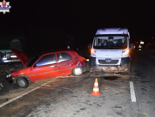 Zdarzenie drogowe z udziałem trzech pojazdów