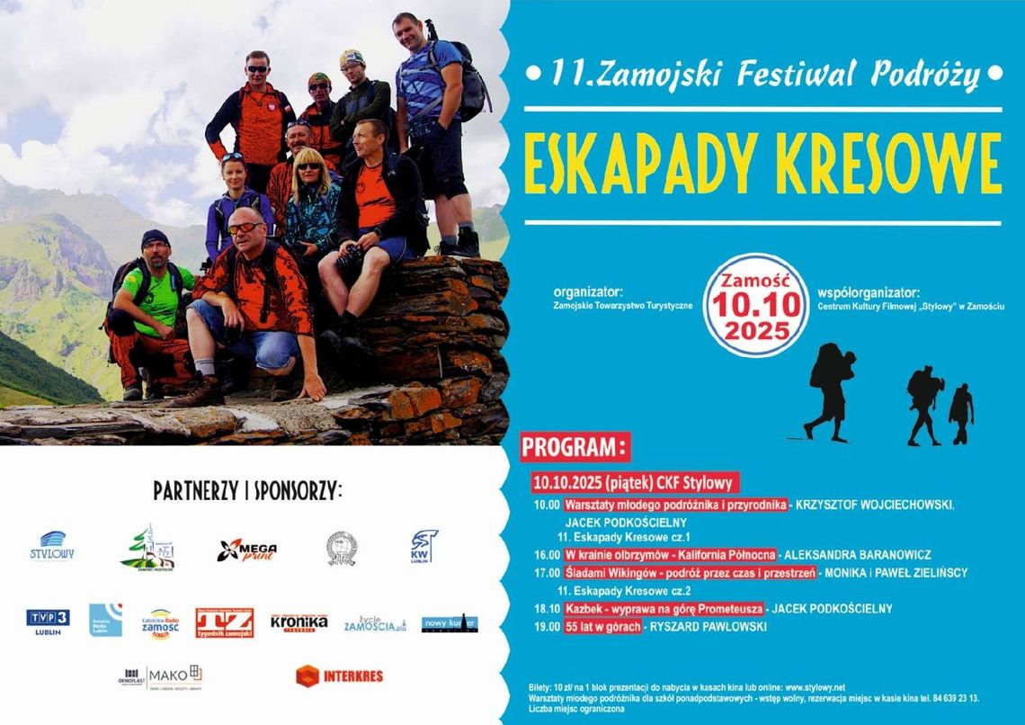 11. Zamojski Festiwal Podróży „Eskapady Kresowe”