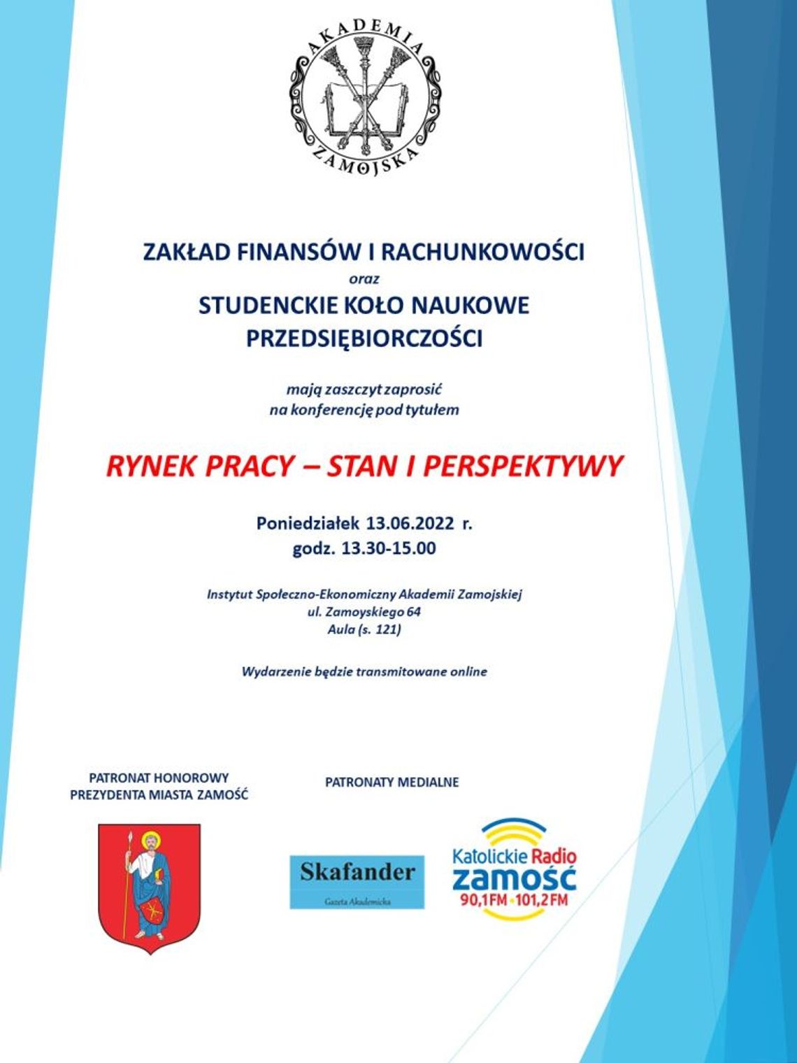 Akademia Zamojska zaprasza na konferencję “Rynek pracy – stan i perspektywy”