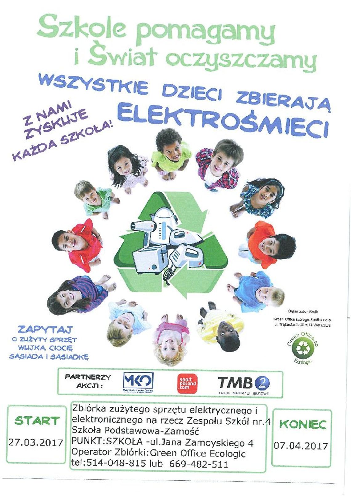 Akcja Ekologiczna „Szkole pomagamy i świat oczyszczamy”