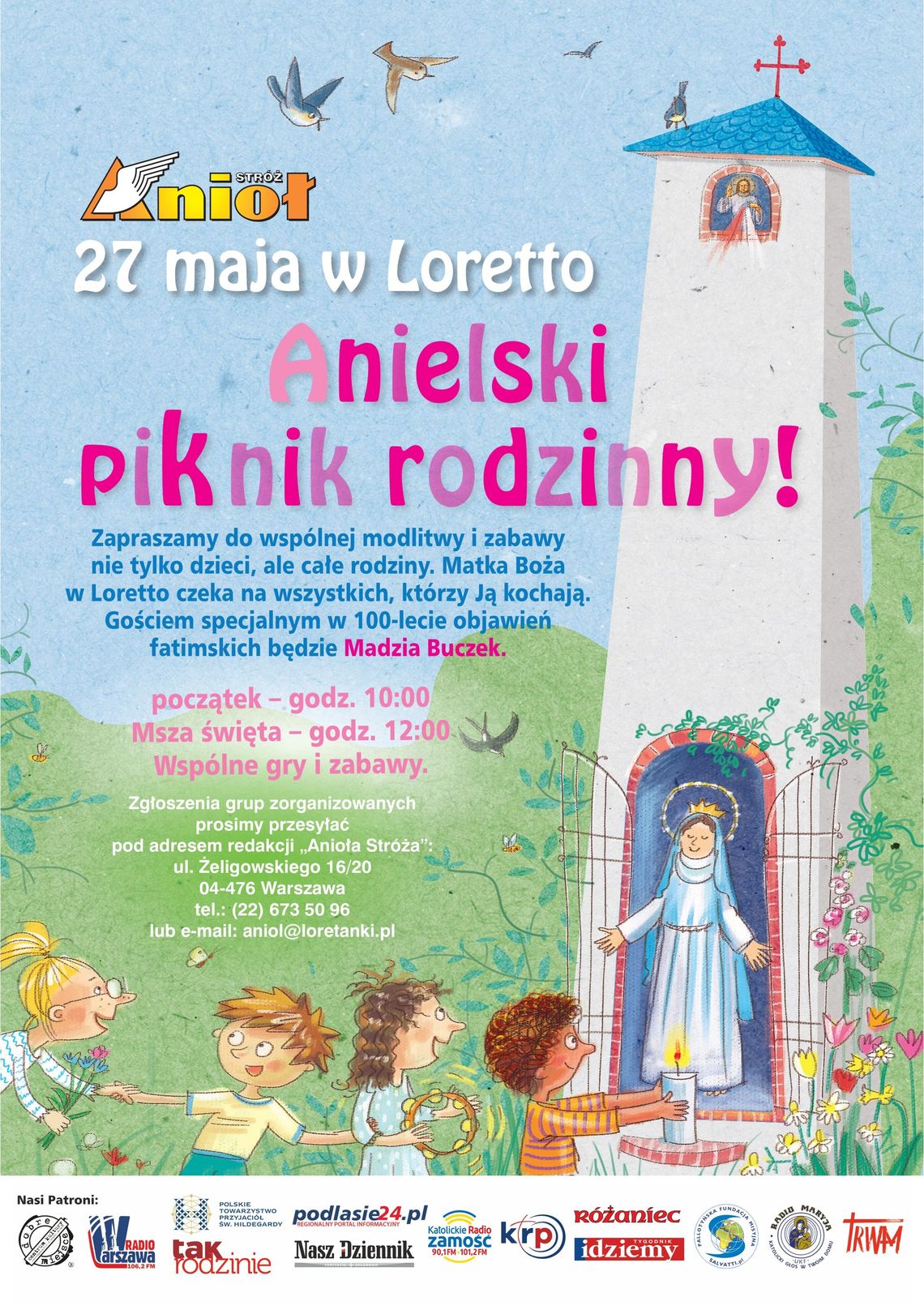 Anielski Piknik Rodzinny Loretto 27 maja, początek godz. 10.00