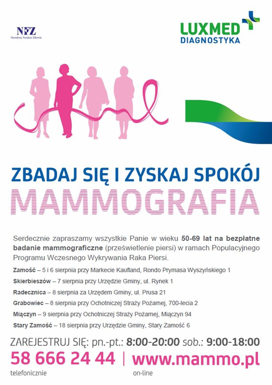 Bezpłatne badania mammograficzne