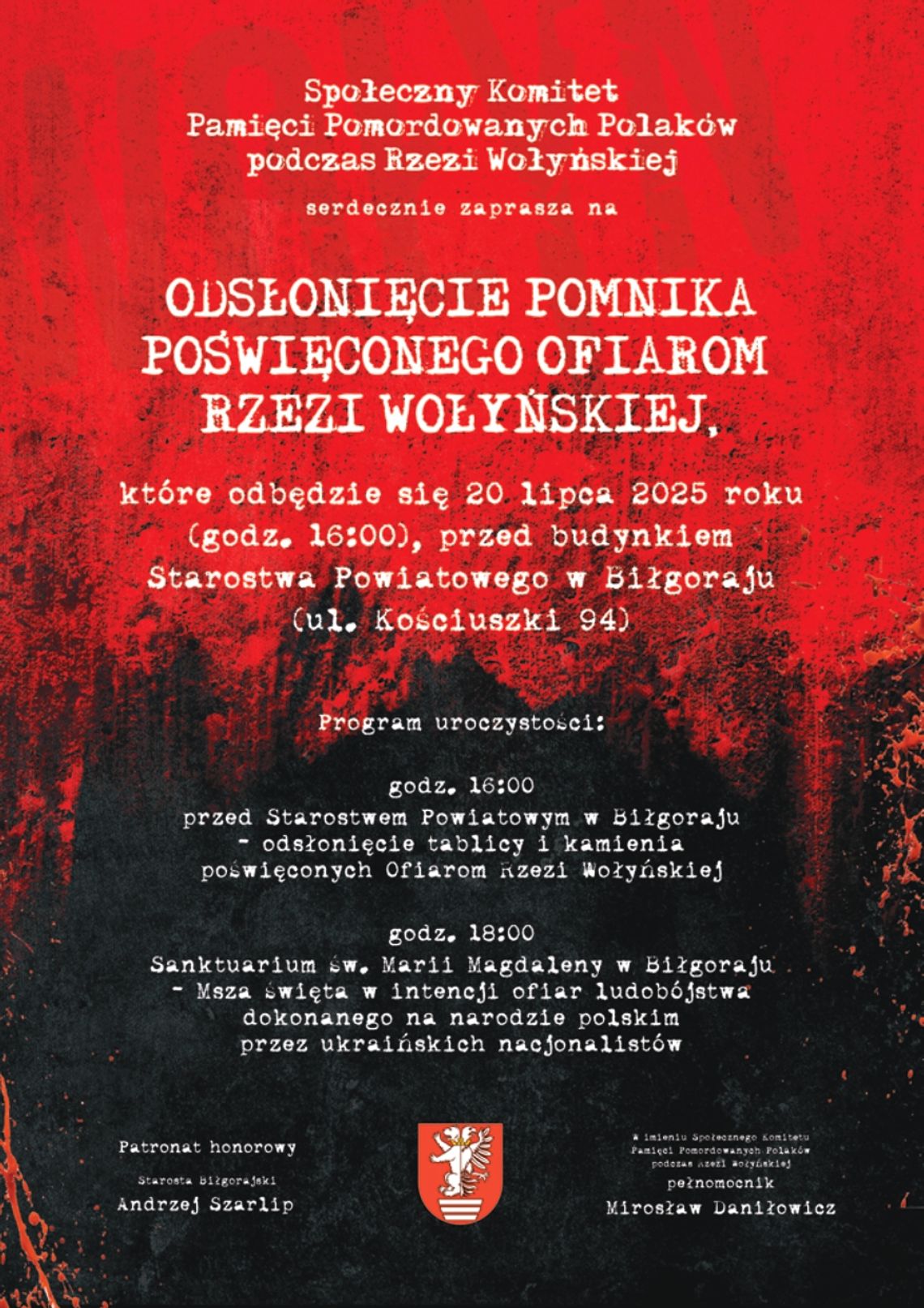 Biłgoraj. Będzie pomnik ofiar Rzezi Wołyńskiej