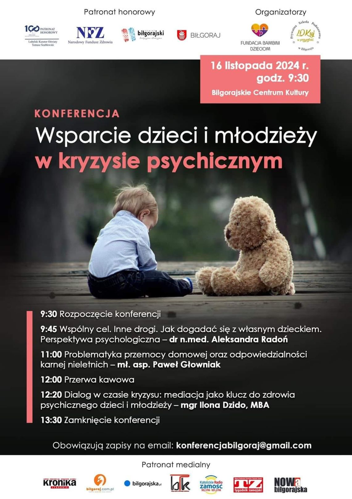 Biłgoraj. Konferencja "Wsparcie dzieci i młodzieży w kryzysie psychicznym"