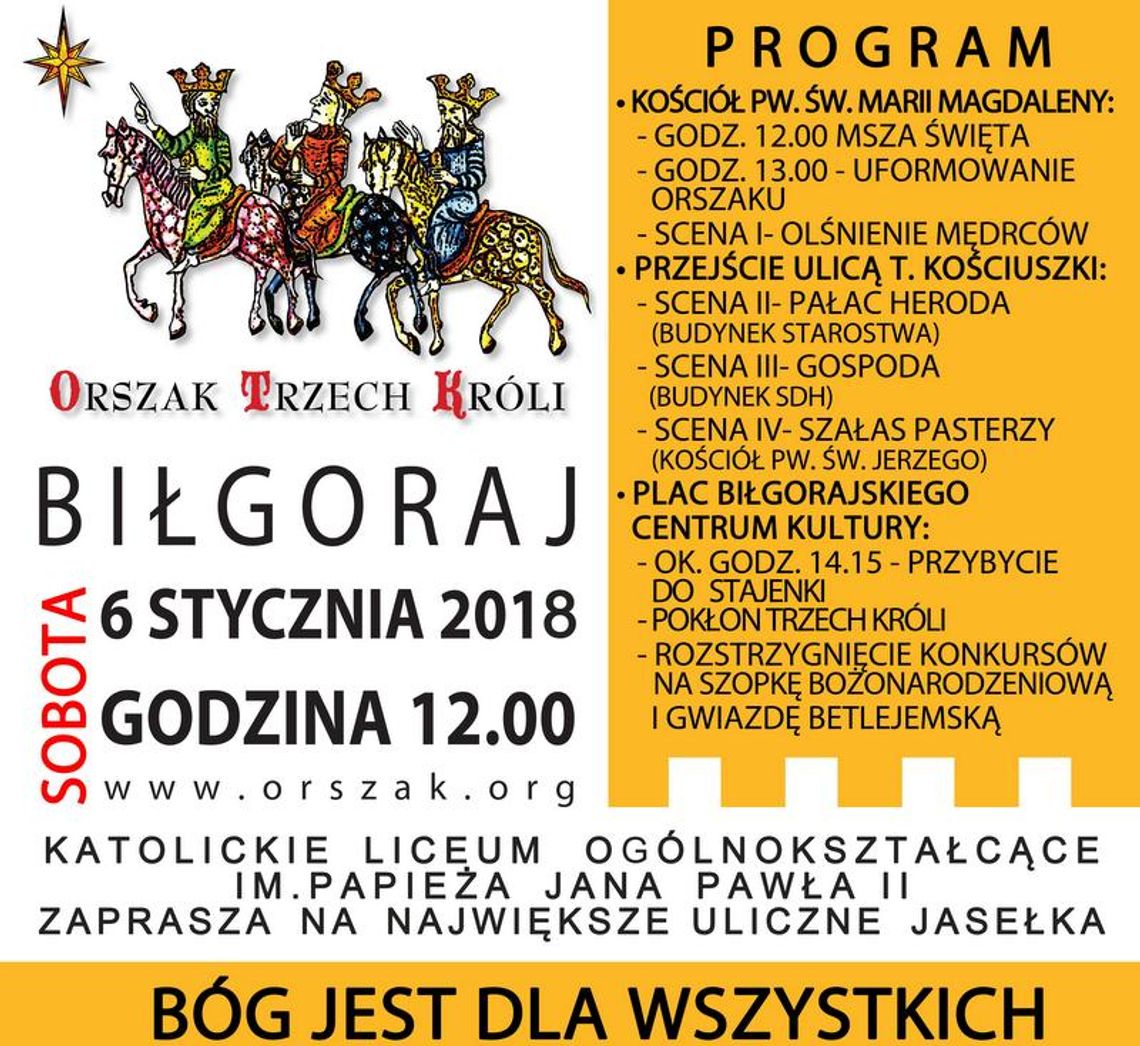 Biłgoraj. Orszak Trzech Króli 2018