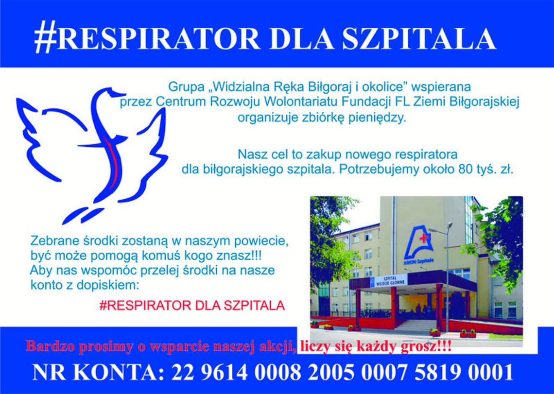 Biłgoraj. #Respirator dla Szpitala