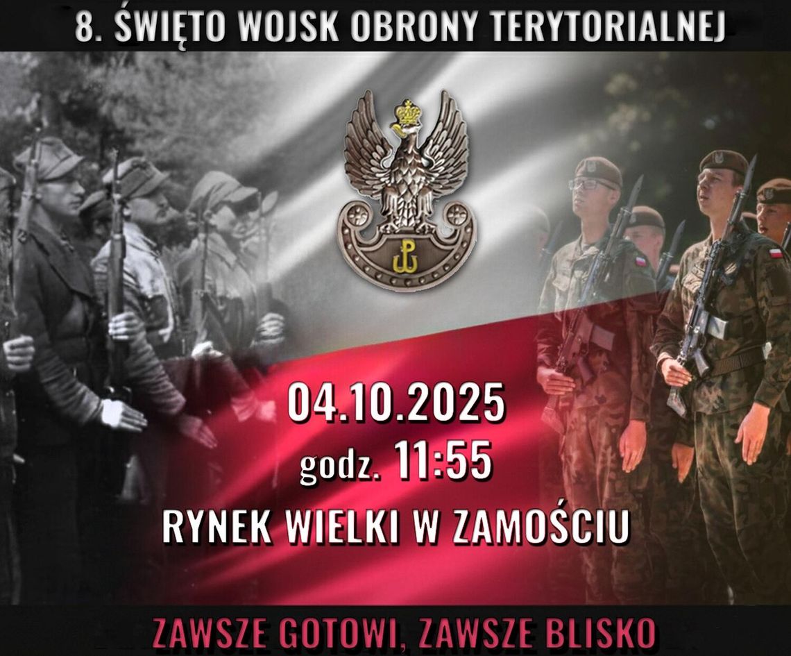 Centralne obchody święta Wojsk Obrony Terytorialnej w Zamościu